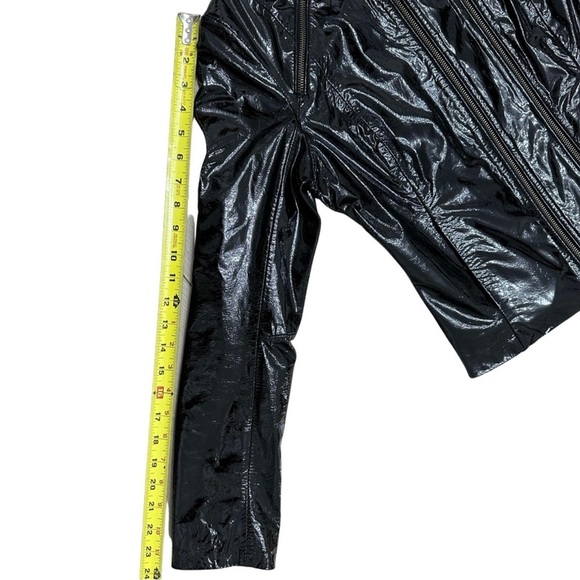Doma Patent Leather Multi Zipper Jacket Black SZ 
Medium Edgy Streetwear EUC - Picture 9 of 11